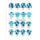 Wycombe Wanderers FC Retro Shirts Wall Art Print